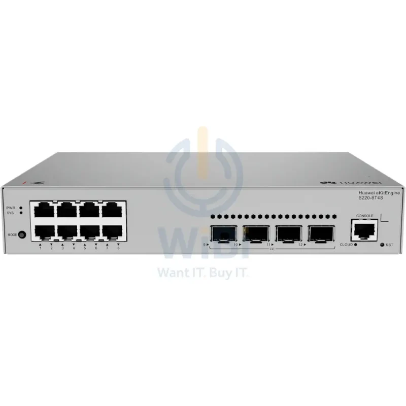 Huawei eKitEngine S220-8T4S Switch - 24 Gbit/s/s / GE RJ45 / GE SFP - Switch