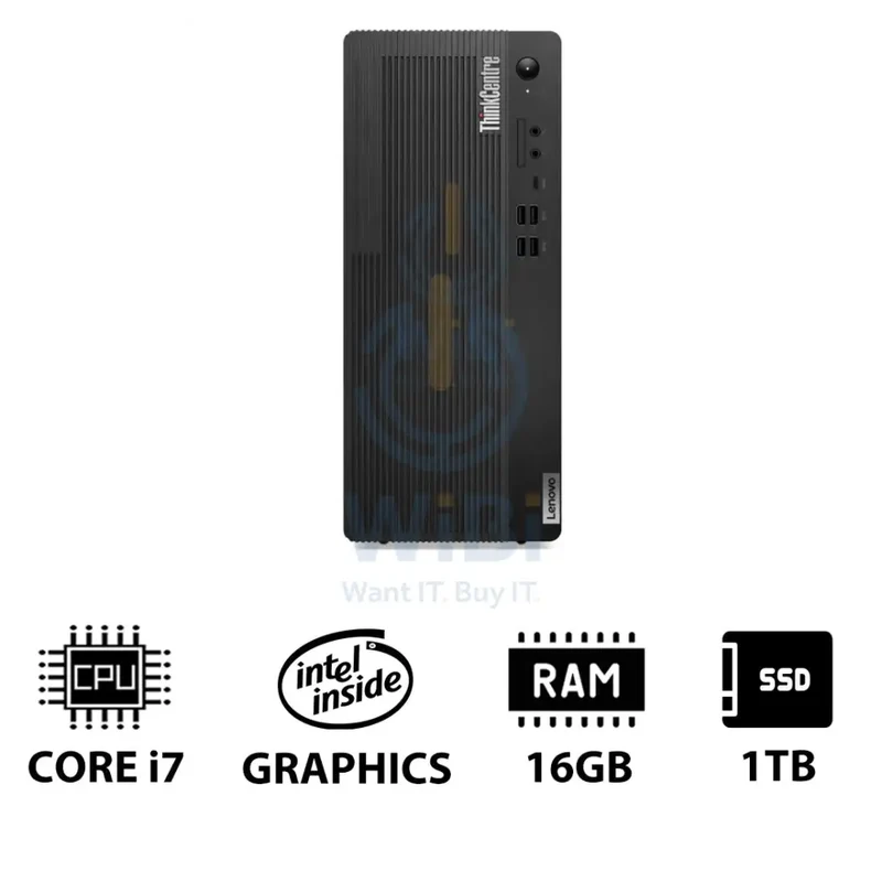 Lenovo ThinkCentre M70t Gen 5 - i7-14700 / 16GB / 1TB (NVMe M.2 SSD) / DOS (Without OS) / 1YW / Eng/Arb - Desktop
