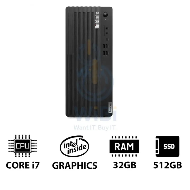 Lenovo ThinkCentre M70t Gen 5 - i7-14700 / 32GB / 512GB (NVMe M.2 SSD) / Win 11 Pro / 1YW / Eng/Arb - Desktop