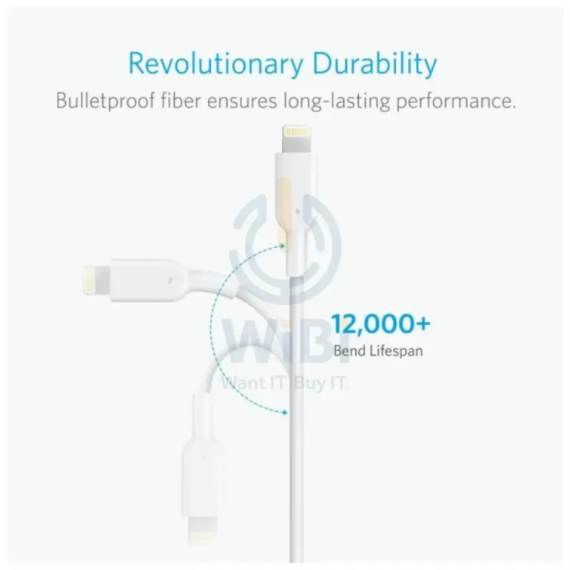 Anker C89 PowerLine II Lightning Cable - 1.8 Meter / White