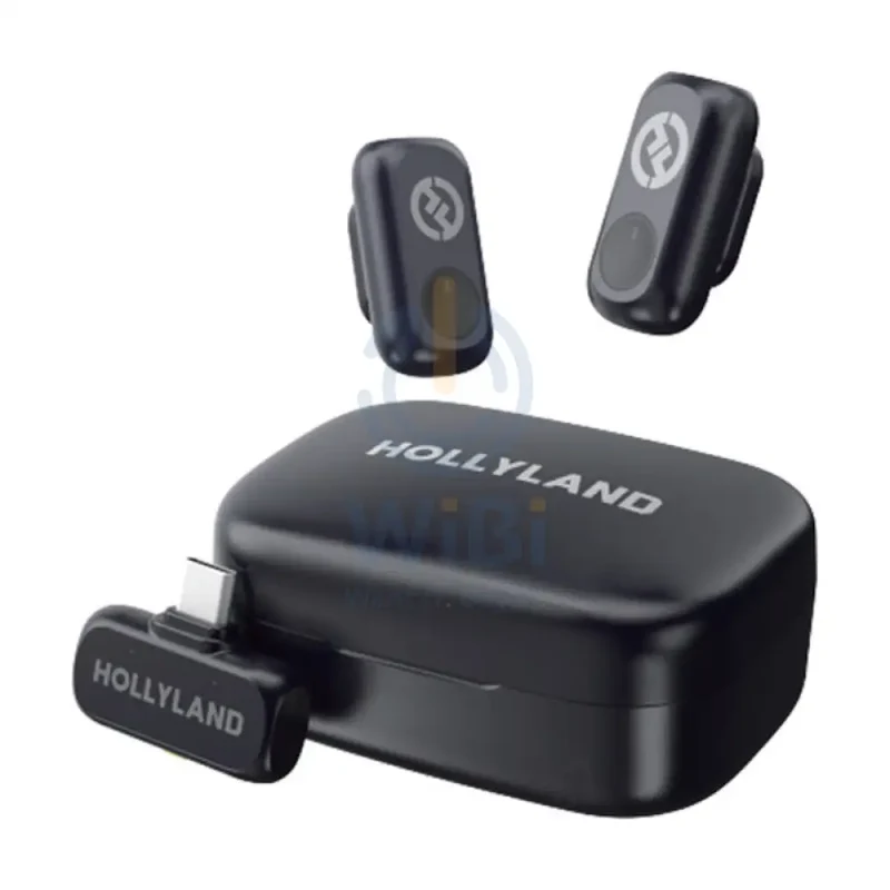 نظام ميكروفون لاسلكي هولي لاند لارك A1 ديو لشخصين - USB-C / 2.4 جيجاهرتز / رمادي فلكي