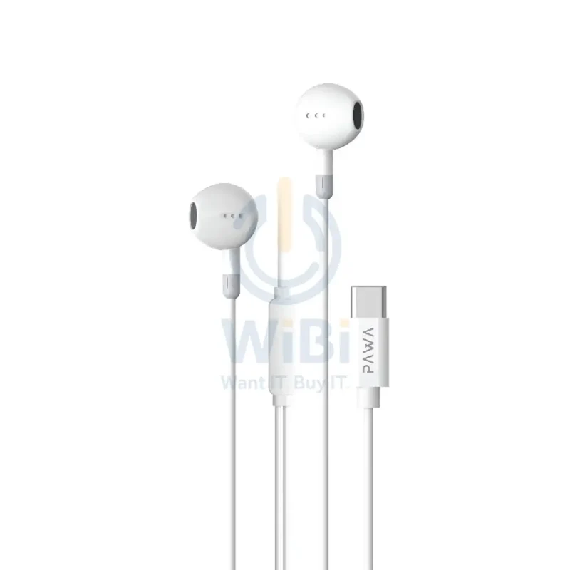 Pawa Chords Lite Edition Stereo Wired Earphone - USB-C / 1.2 Meter / White
