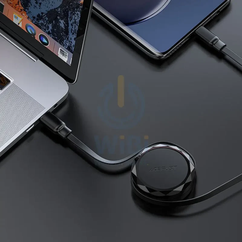 كابل بيانات وشحن إيس فاست C13-03، USB-C، 60 واط، 0.8 متر، أسود