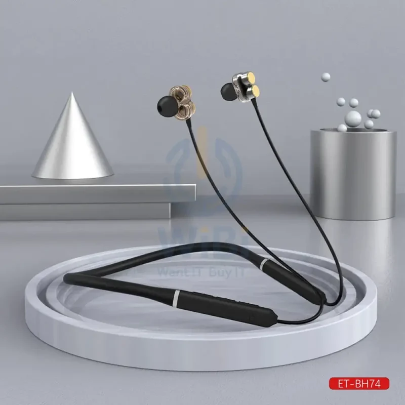 Earldom BH74 Bluetooth Neckband- 5.0 / 260 mAh / micro USB / Black