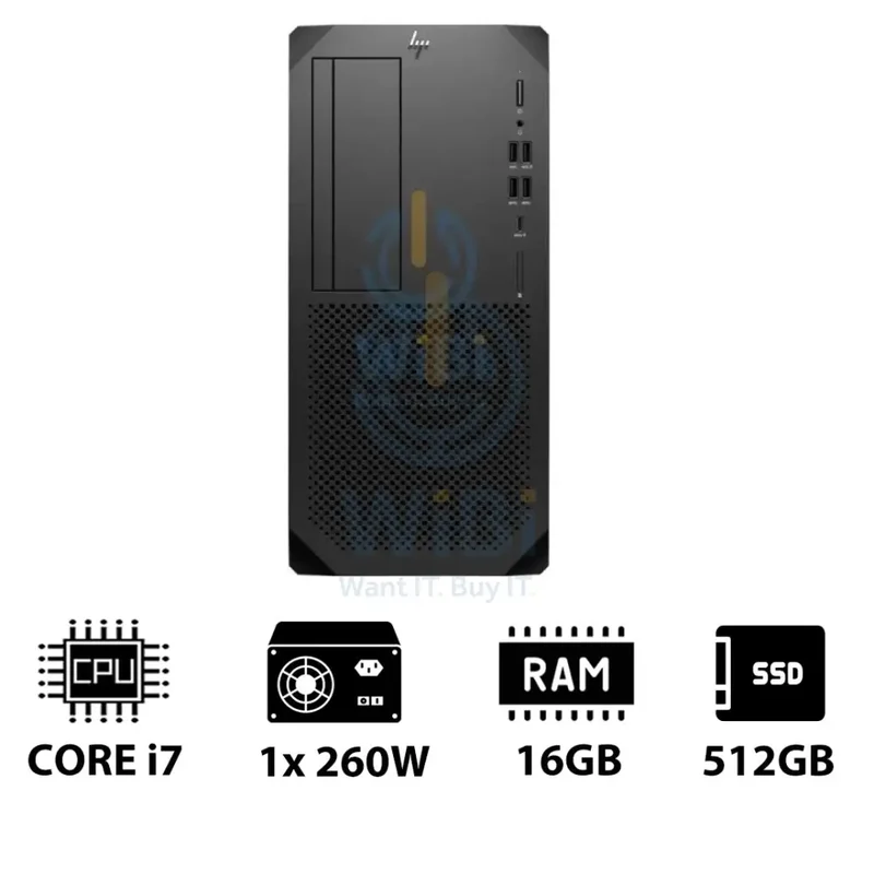 HP Z1 G9 Tower Workstation - i7-14700 2.10GHz / 20-Cores / 8GB / 512GB (NVMe M.2 SSD) / DOS (Without OS) / 3YW