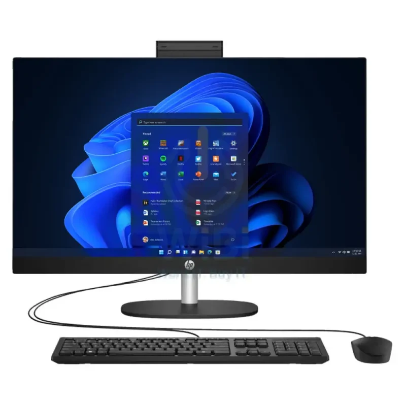 HP 27-CR0013NE AIO PC - i7 / 8GB / 512GB (NVMe M.2 SSD) / 27" FHD Non-Touch / Win 11 Pro / 1YW / Jet Black - Desktop