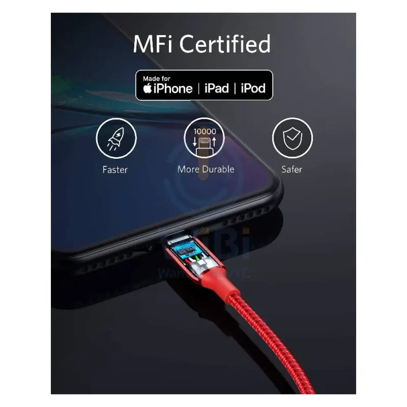 Anker PowerLine + III Cable - USB-A / Lightning / 0.9 Meter / Red