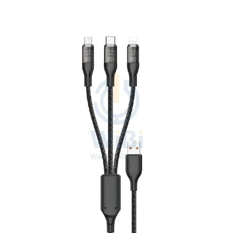 DUDAO L22X Data Cable - 1.2 Meter / 120W / USB-A / USB-C / Lightning / micro USB / Grey
