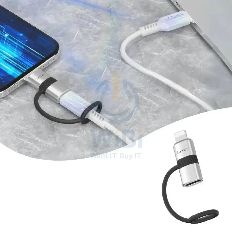 Earldom OT90L Type-C to Lightning OTG Adapter - Silver