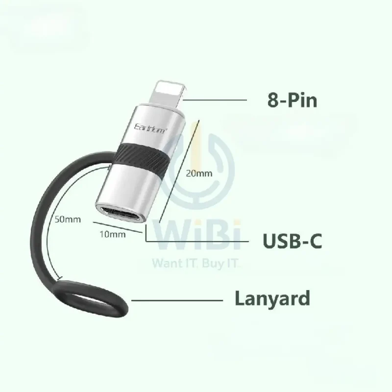 Earldom OT90L Type-C to Lightning OTG Adapter - Silver