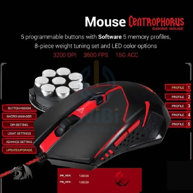 Redragon K552-BB 4 in 1 Mechanical Gaming Combo - 3200 DPI / LED Backlit / Black - KeyBoard, Mouse, Headset & Mouse Pad Combo