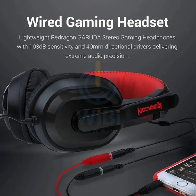 Redragon K552-BB 4 in 1 Mechanical Gaming Combo - 3200 DPI / LED Backlit / Black - KeyBoard, Mouse, Headset & Mouse Pad Combo
