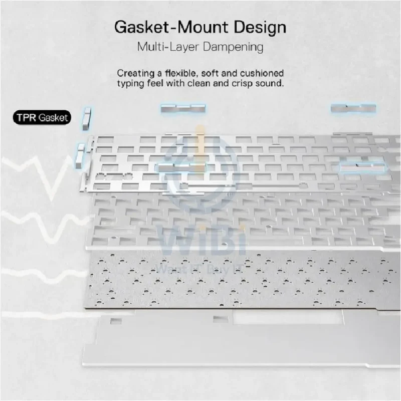 لوحة مفاتيح ميكانيكية ريدراجون K649 إلف برو RGB بثلاثة أوضاع - سلكية / لاسلكية / 82 مفتاح / شفاف
