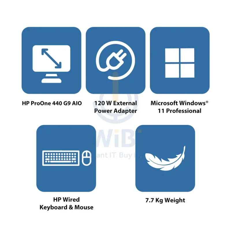 HP ProOne 440 G9 AIO - i7 / 8GB / 512GB (NVMe M.2 SSD) / 23.8" FHD Non-Touch / Win 11 Pro / 1YW - Desktop