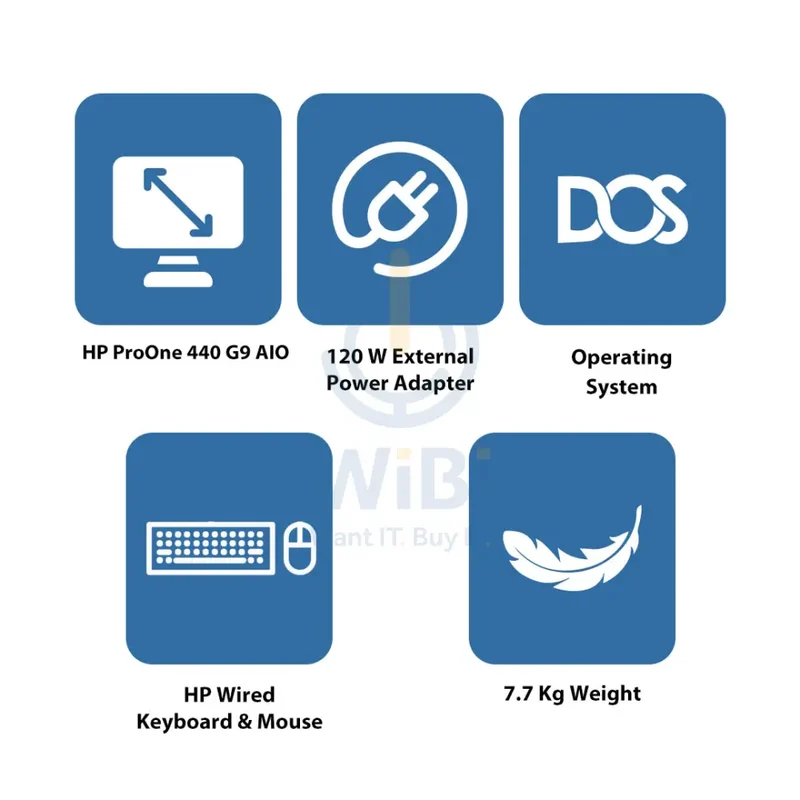 HP ProOne 440 G9 AIO - i7 / 8GB / 512GB (NVMe M.2 SSD) / 23.8" FHD Non-Touch / DOS (Without OS) / 1YW - Desktop
