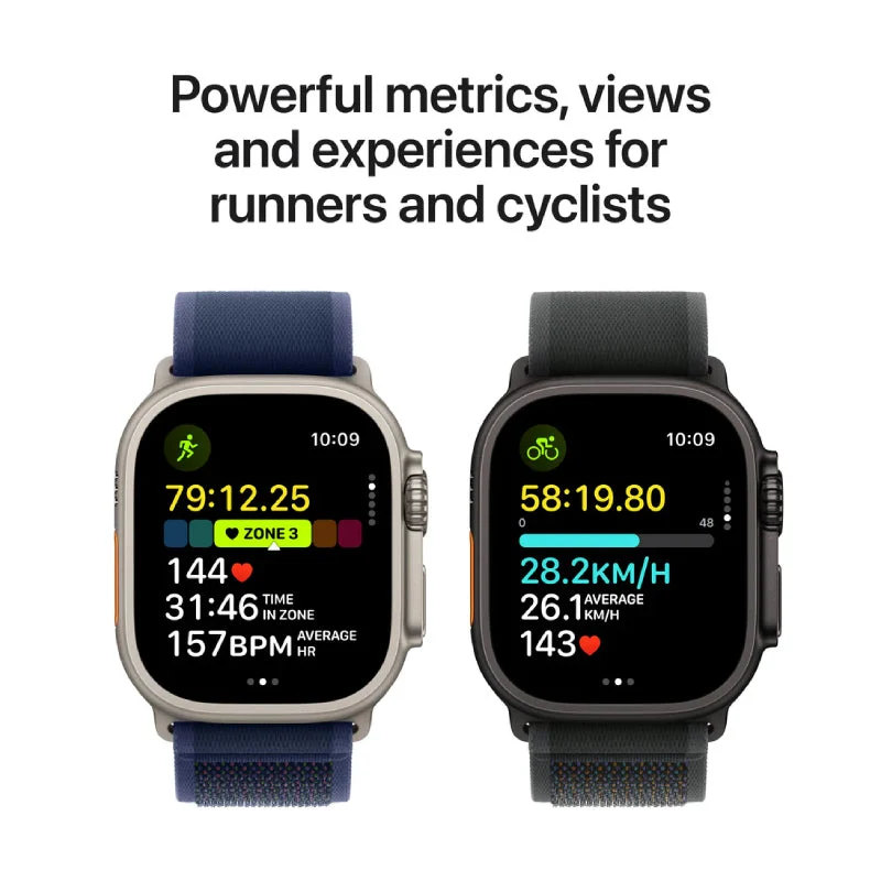 Apple Watch Ultra 2 (2024) - LTPO OLED / 64GB / 49mm / Bluetooth / Wi-Fi / Cellular / Small / Titanium Black Milanese Loop