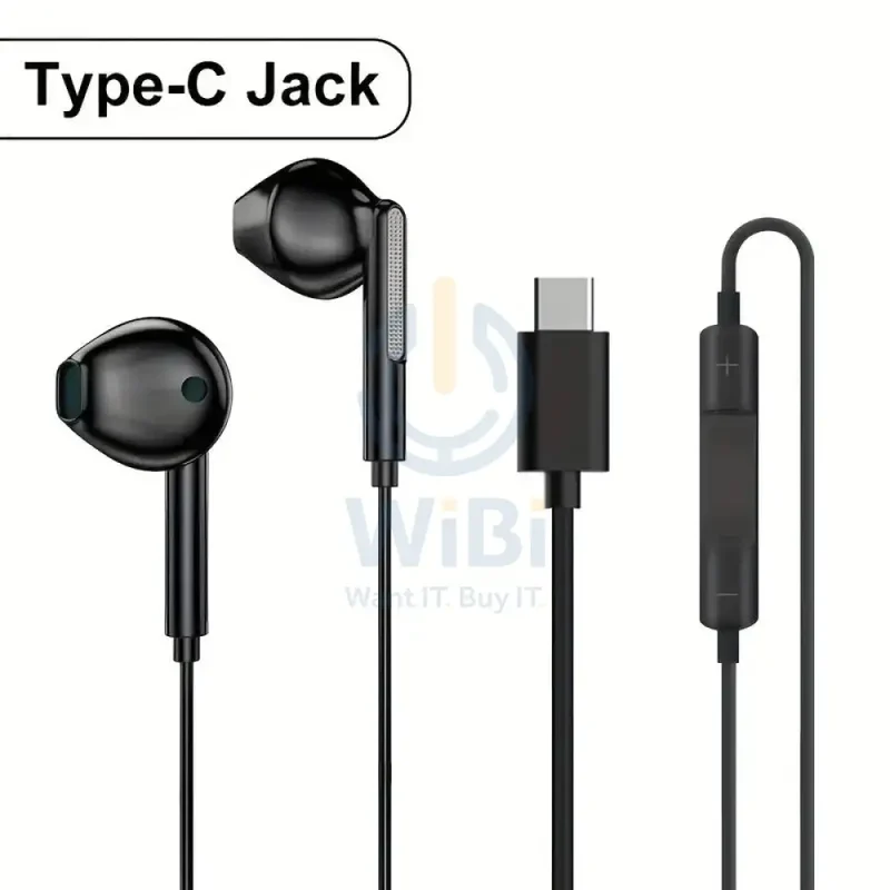 سماعة أذن رويال - داخل الأذن / 1.2 متر / USB-C / أسود