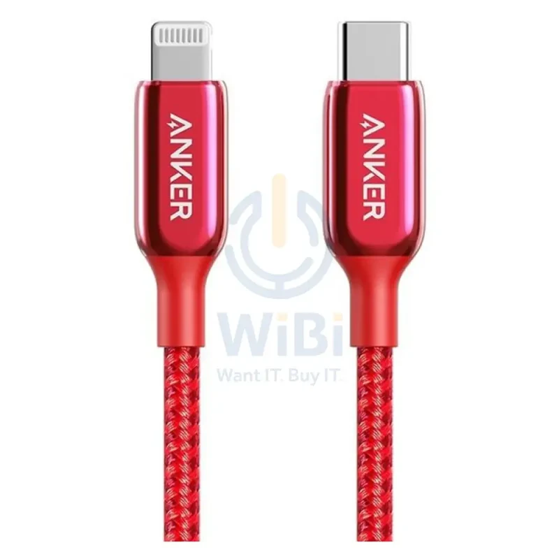 Anker PowerLine + III Cable - USB-C / Lightning / 0.9 Meter / Red