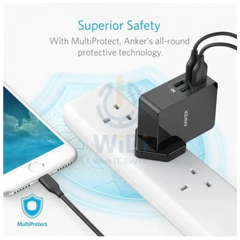 Anker PowerPort 4 Lite Charger - 27W / USB 3.0 / Black