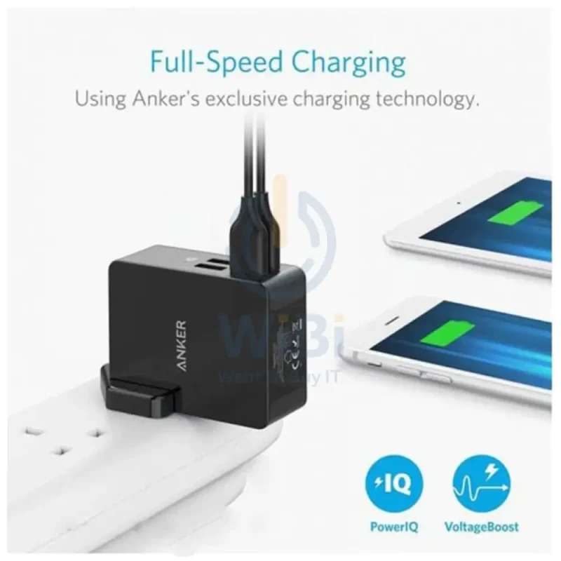 Anker PowerPort 4 Lite Charger - 27W / USB 3.0 / Black
