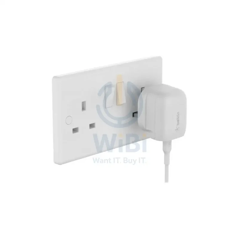 Belkin Wall Charger with Cable - 1 Meter / 20W / USB-C / Lightning / White