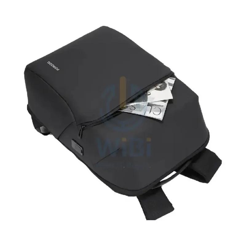 Porodo Lifestyle Water-Resistant PU Backpack - Black