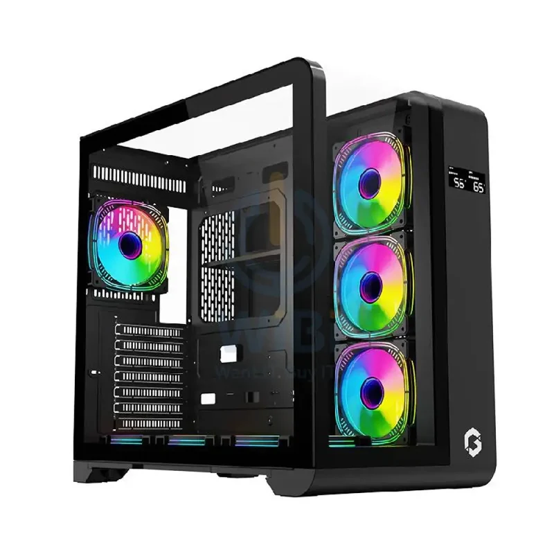 GameOn Infinity Midnight Series ARGB Mid Tower Gaming Case - Black