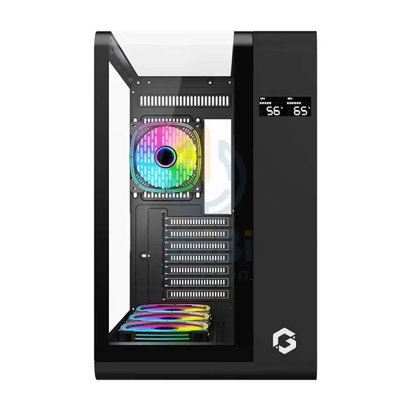 GameOn Infinity Midnight Series ARGB Mid Tower Gaming Case - Black