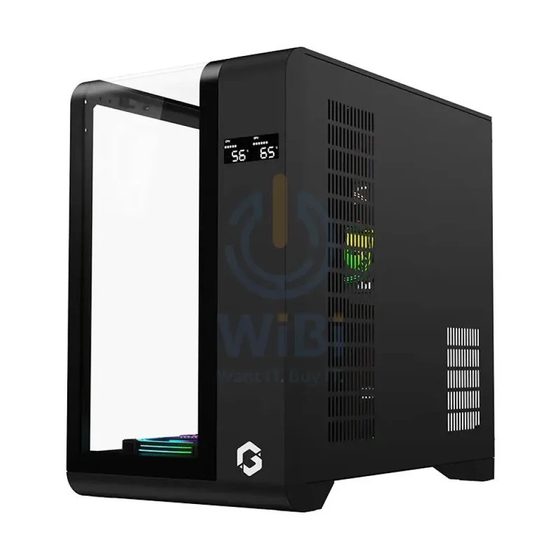 GameOn Infinity Midnight Series ARGB Mid Tower Gaming Case - Black