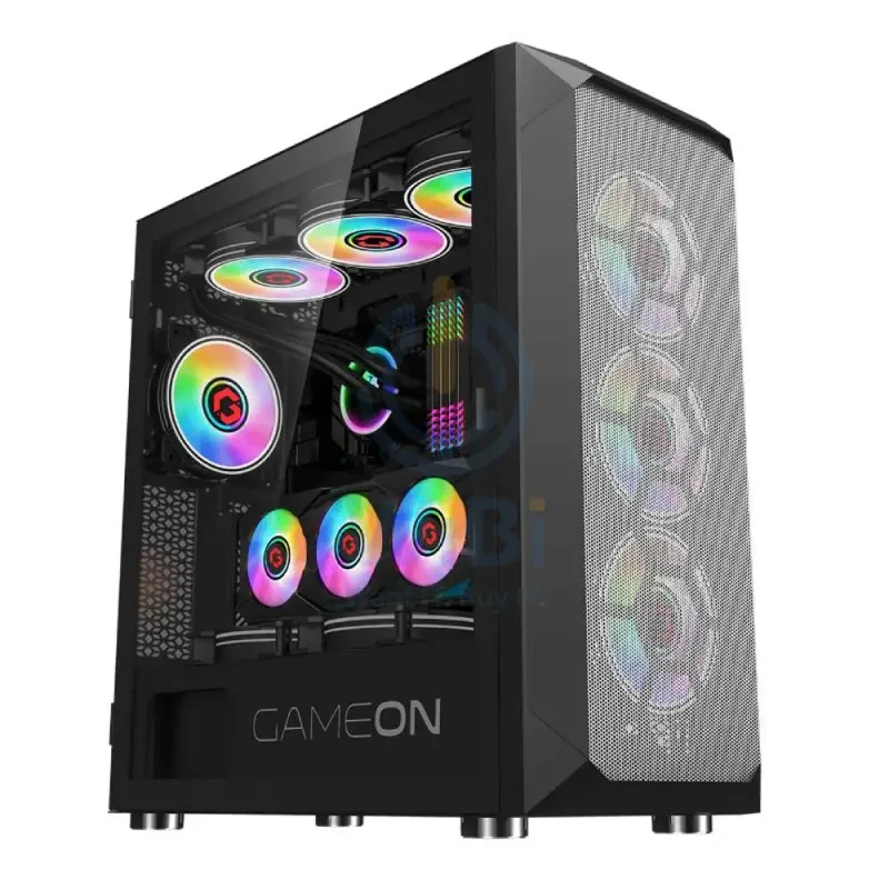 GameOn Emperor Midnight I Series Mid Tower Gaming Case - Black