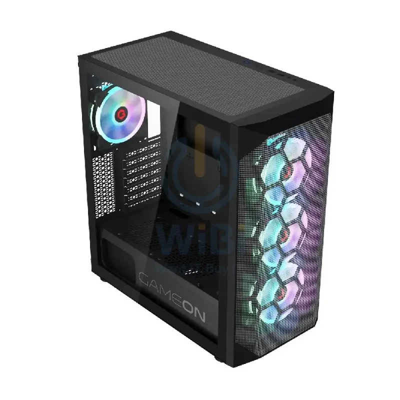 GameOn Emperor Midnight I Series Mid Tower Gaming Case - Black