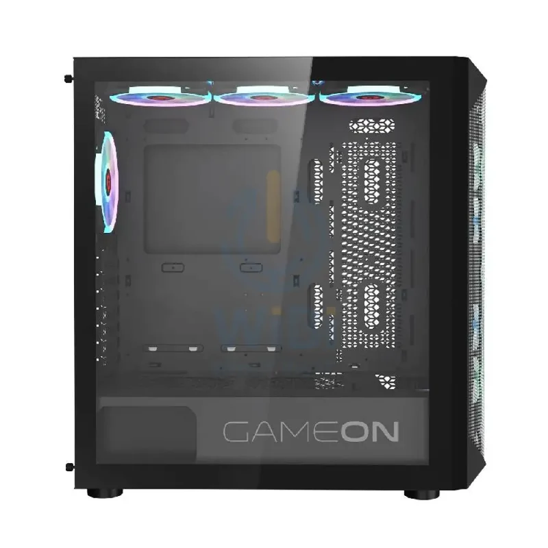 GameOn Emperor Midnight I Series Mid Tower Gaming Case - Black