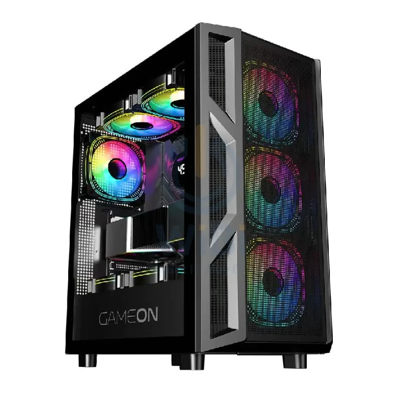 GameOn Trident IV Series Mid Tower Gaming Case - Black