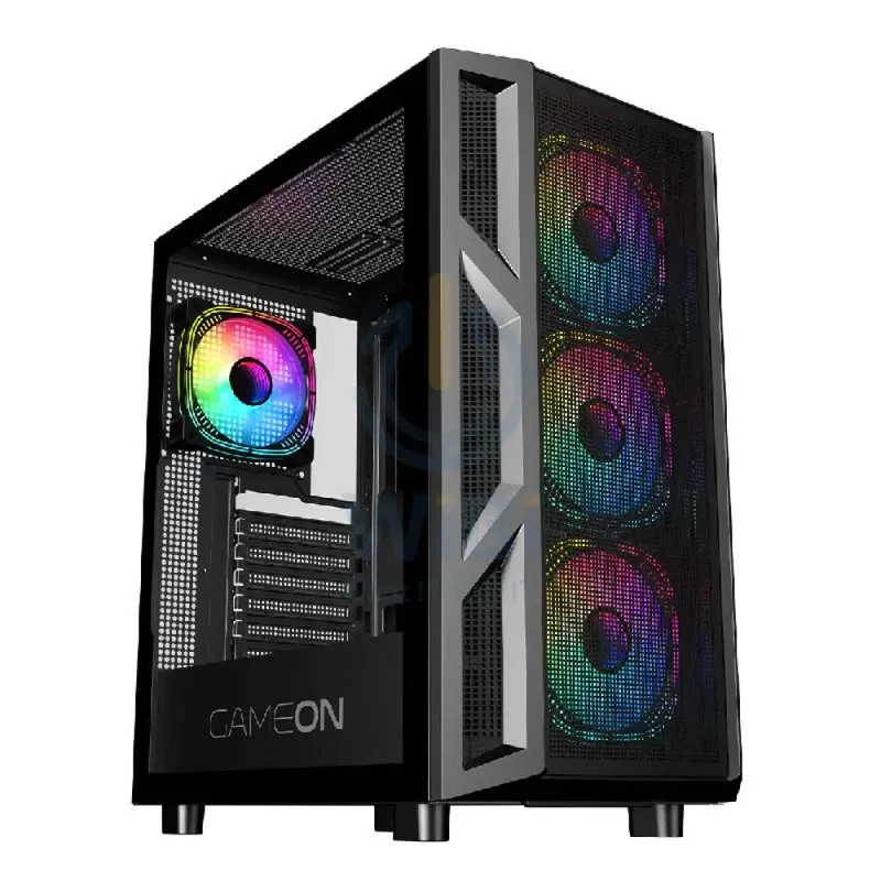 GameOn Trident IV Series Mid Tower Gaming Case - Black