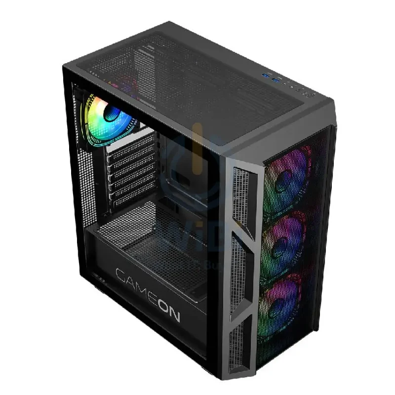 GameOn Trident IV Series Mid Tower Gaming Case - Black