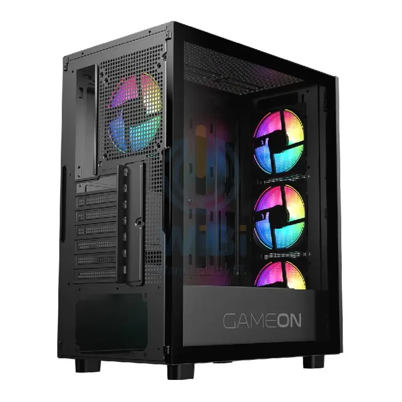GameOn Trident IV Series Mid Tower Gaming Case - Black