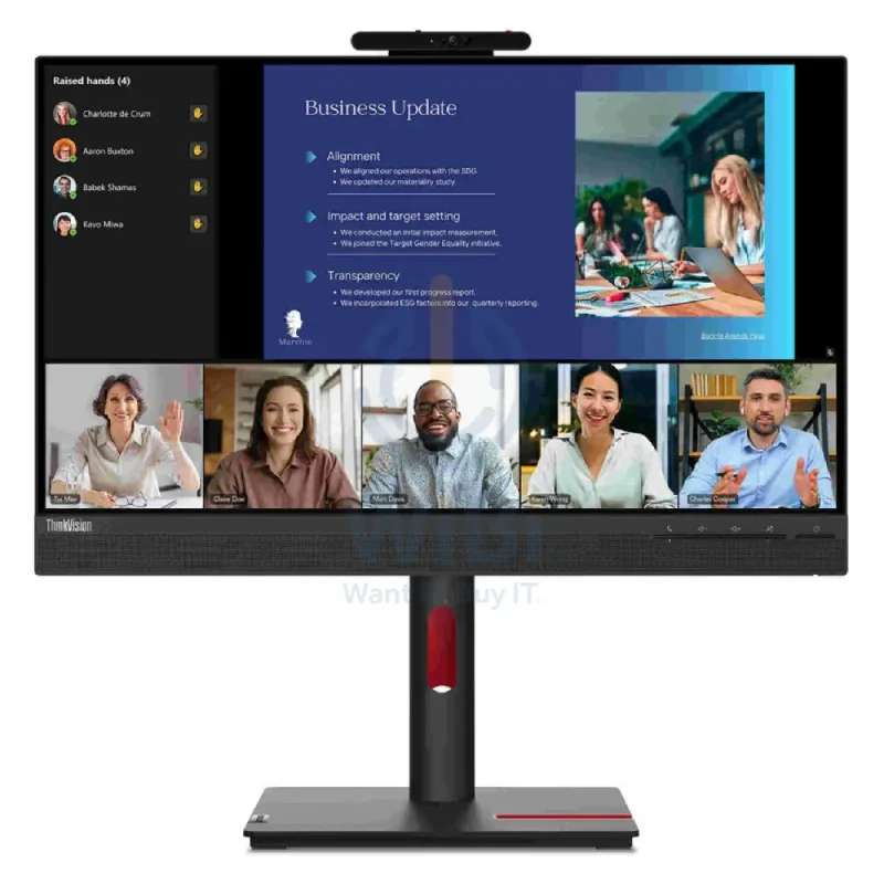 Lenovo ThinkVision T24v-30 - 23.8" FHD Anti-Glare / 4ms / 75Hz / USB 3.2 Gen 1/USB 2.0 / HDMI 1.4 / DP 1.2 / VGA / 3YW - Monitor
