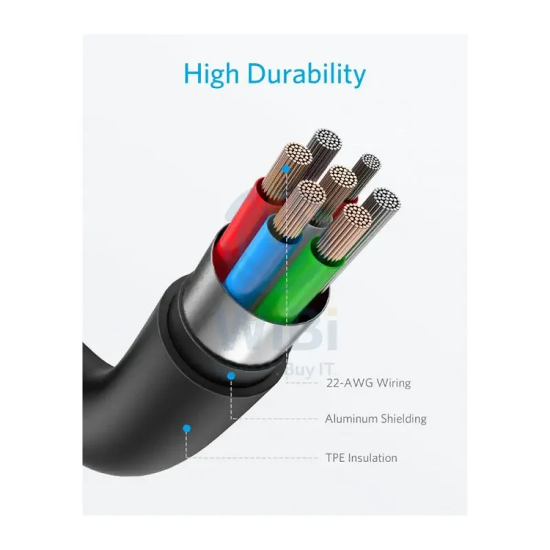 Anker Powerline Select Charging Cable - Lightning / USB-C / 0.9 Meter / Black