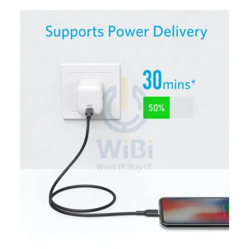 Anker Powerline Select Charging Cable - Lightning / USB-C / 0.9 Meter / Black