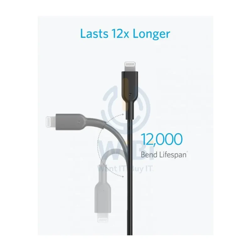 Anker Powerline Select Charging Cable - Lightning / USB-C / 0.9 Meter / Black