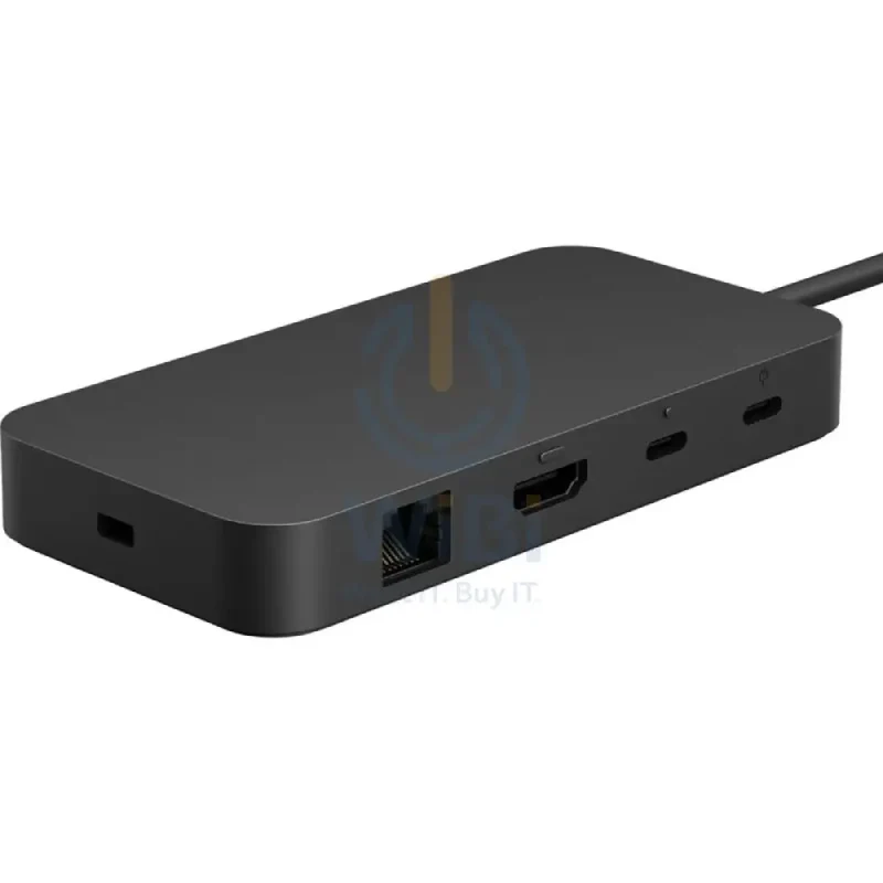 محطة إرساء مايكروسوفت سيرفس يو إس بي 4، يو إس بي-C، يو إس بي-A 3.2 الجيل الثاني، HDMI 2.1، إيثرنت جيجابت، باللون الأسود