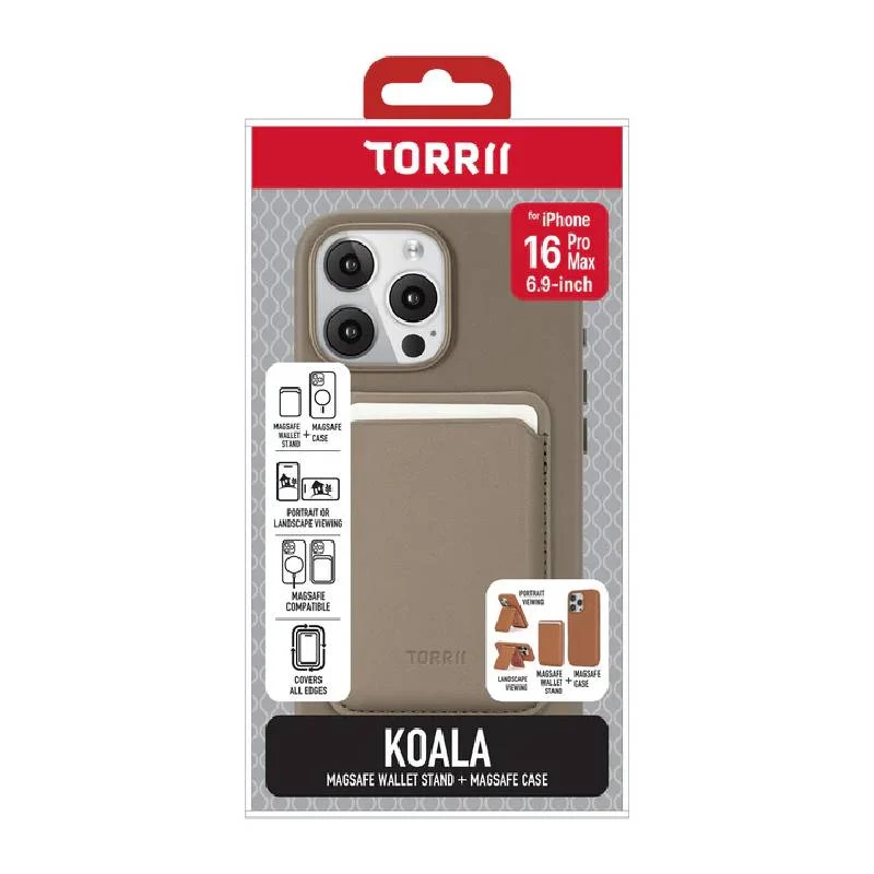 Torrii Koala MagSafe Case with Wallet Stand - Apple iPhone 16 Pro Max / Slate Gray