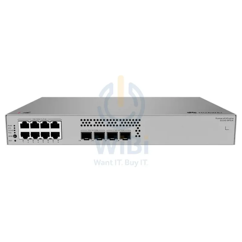 Huawei eKitEngine S220S-8P4JX Switch - 66 Gbit/s / 2.5G SFP / GE RJ45 - Switch