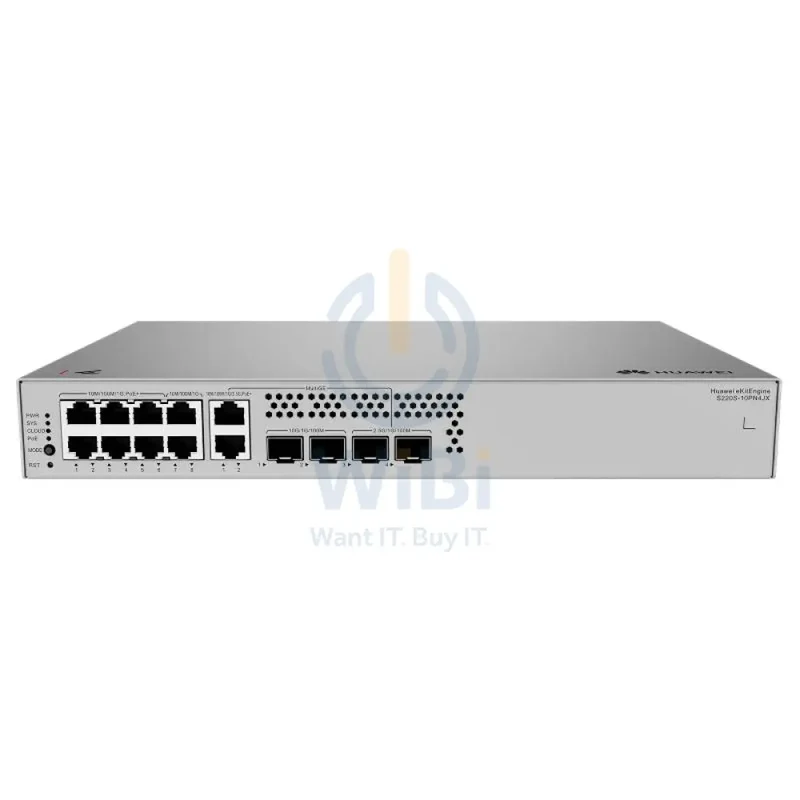 Huawei eKitEngine S220S-10PN4JX Switch - 76 Gbit/s / 2.5G SFP / GE RJ45 - Switch