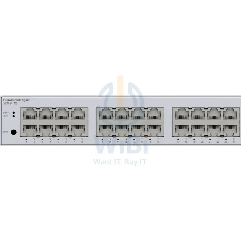 Huawei ekitEngine S220-24T4X Switch - 128 Gbit/s / 10G SFP+ / GE RJ45 - Switch