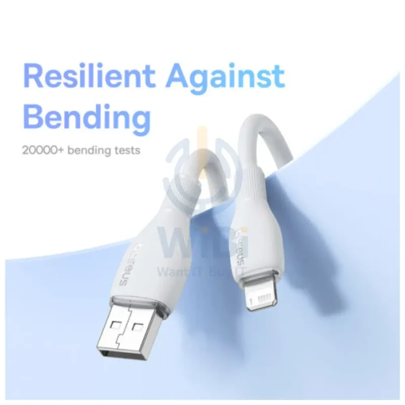 Baseus Pudding Series Fast Charging USB-A to Lightning Cable - 2 Meter / 20W / Stellar White