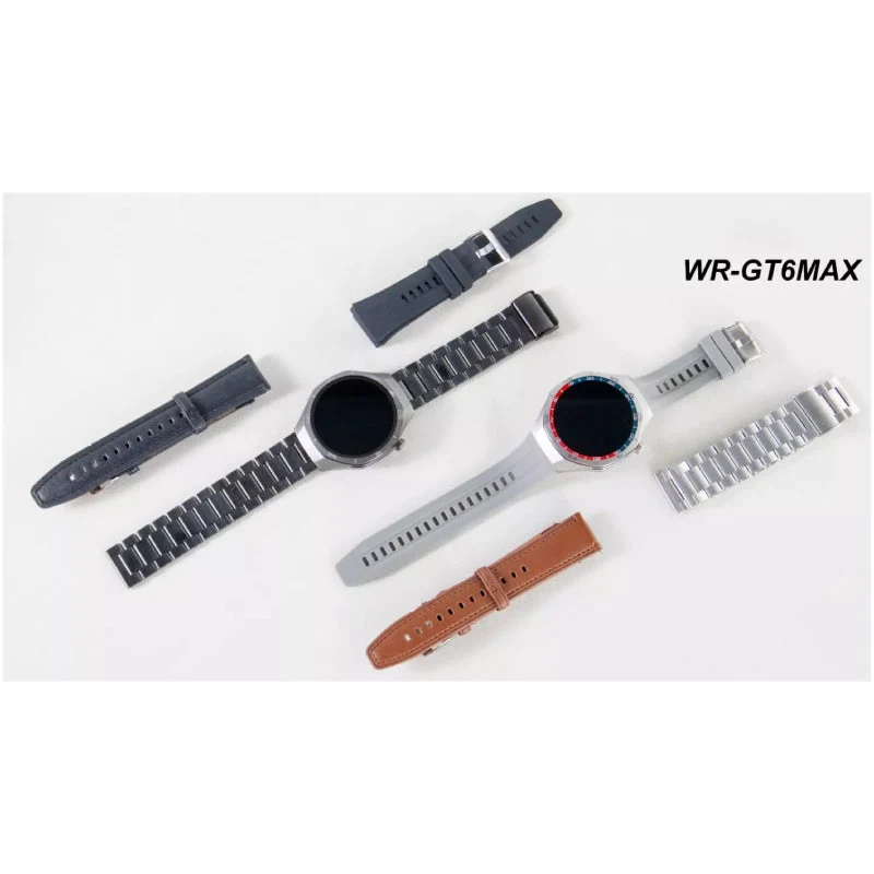 Hie-Q WR-GT6 Max Smart Watch - 3 Pair Straps