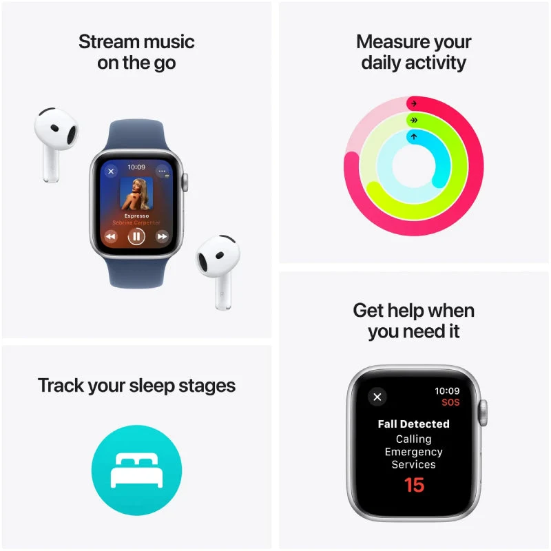 Apple Watch SE (2nd Gen) with Sport Loop - LTPO OLED / 44mm / Bluetooth / Wi-Fi / Ink
