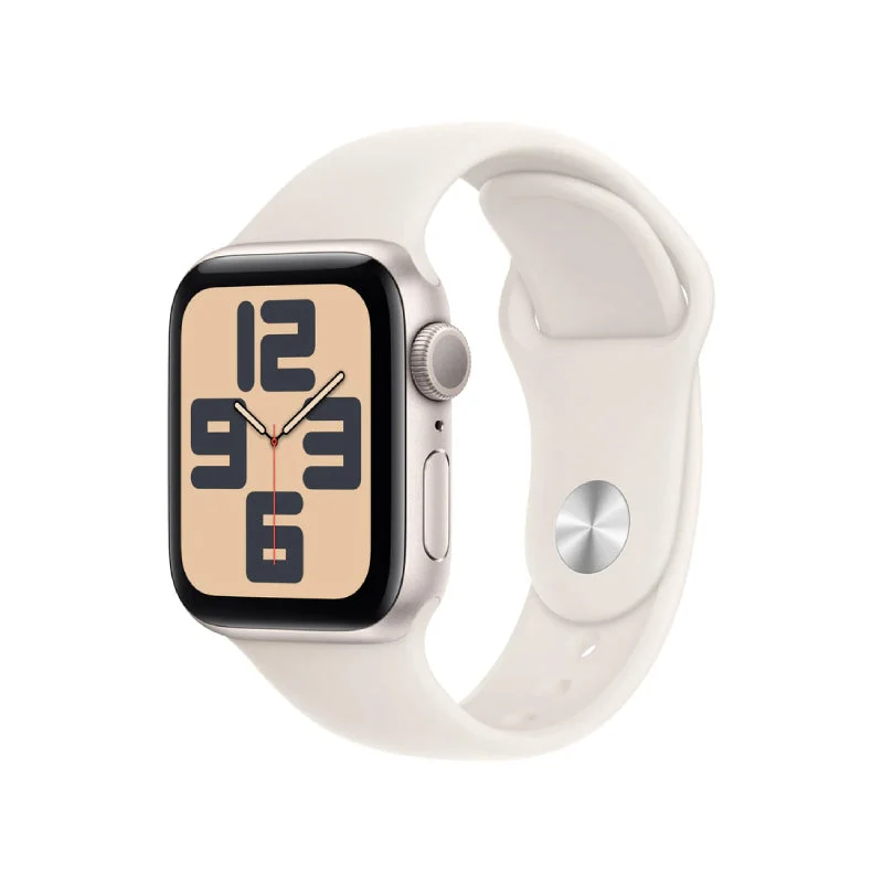 Apple Watch SE (2nd Gen) with Sport Band - LTPO OLED / 40mm / Medium/Large / Bluetooth / Wi-Fi / Starlight