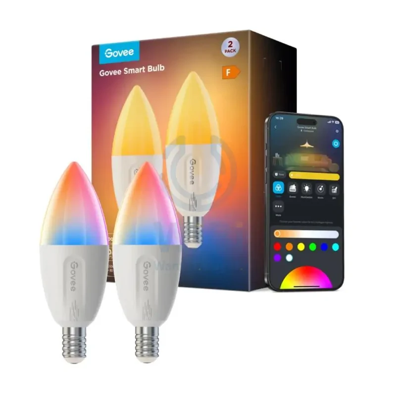 لمبة LED ذكية جوفي E14 ‏RGBWW - سطوع 450 لومن / RGBWW (عبوة من قطعتين)